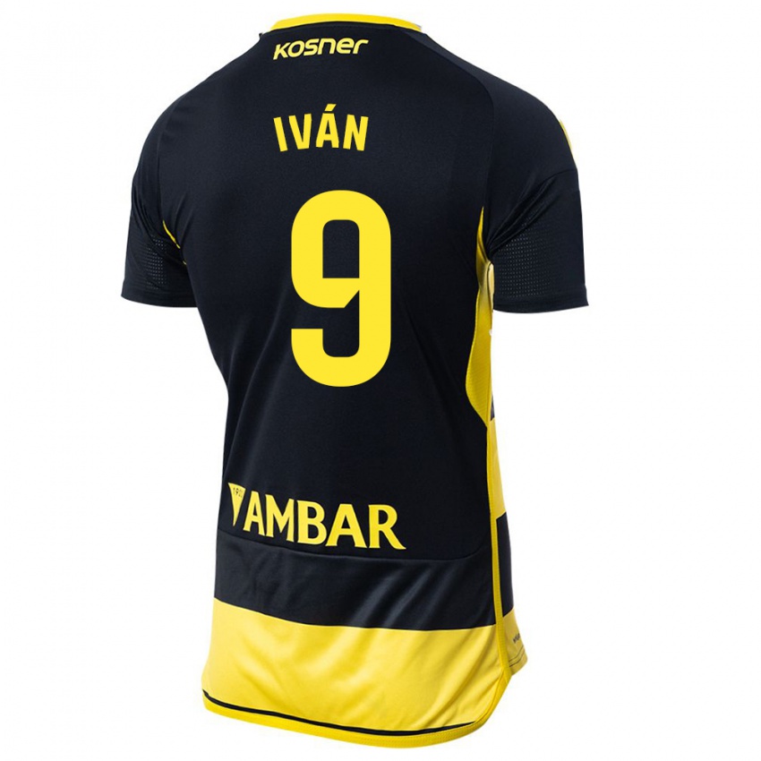 Hombre Camiseta Iván Azón #9 Negro Amarillo 2ª Equipación 2023/24 La Camisa Perú