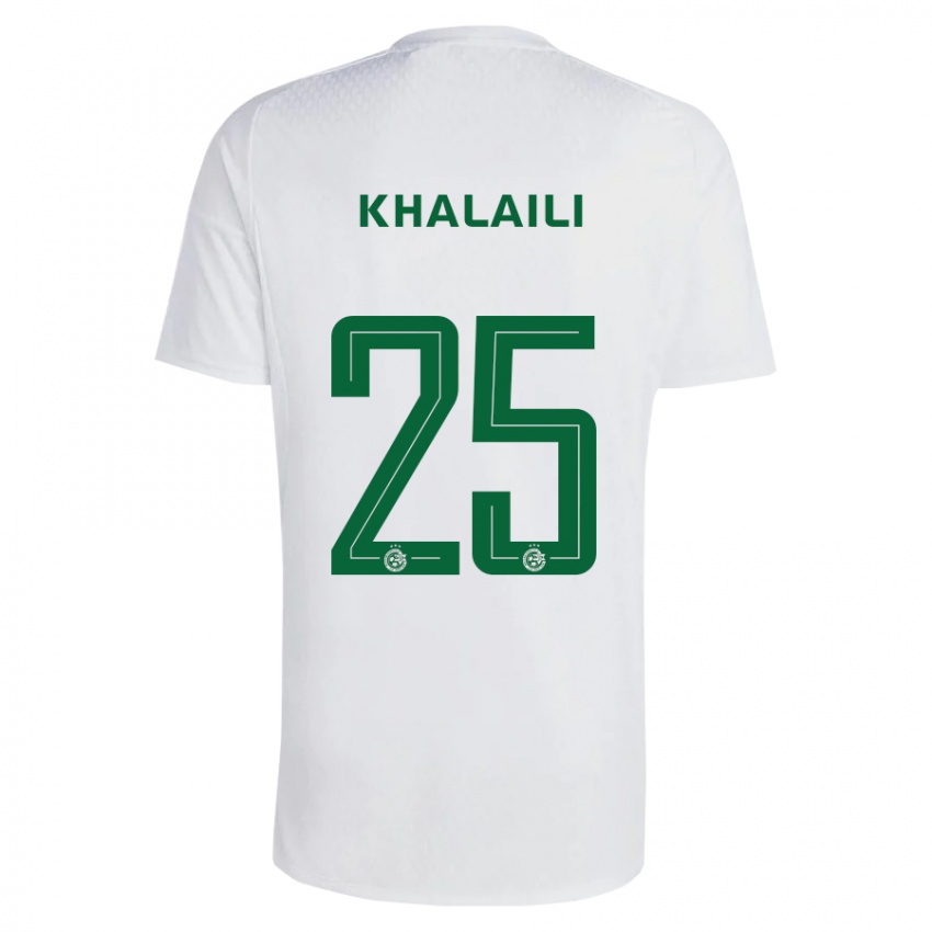 Hombre Camiseta Anan Khalaili #25 Verde Azul 2ª Equipación 2023/24 La Camisa Perú