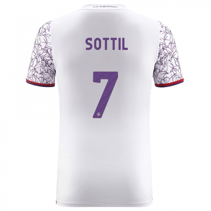 Hombre Camiseta Riccardo Sottil #7 Blanco 2ª Equipación 2023/24 La Camisa Perú