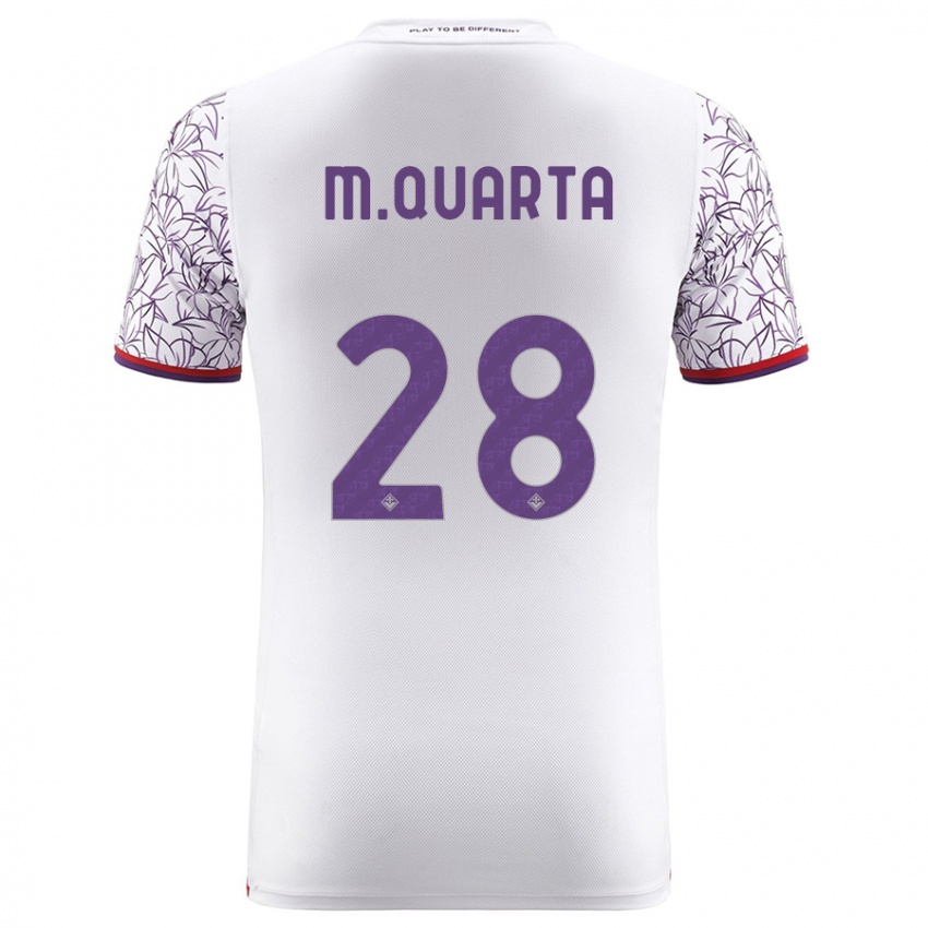 Hombre Camiseta Lucas Martinez Quarta #28 Blanco 2ª Equipación 2023/24 La Camisa Perú