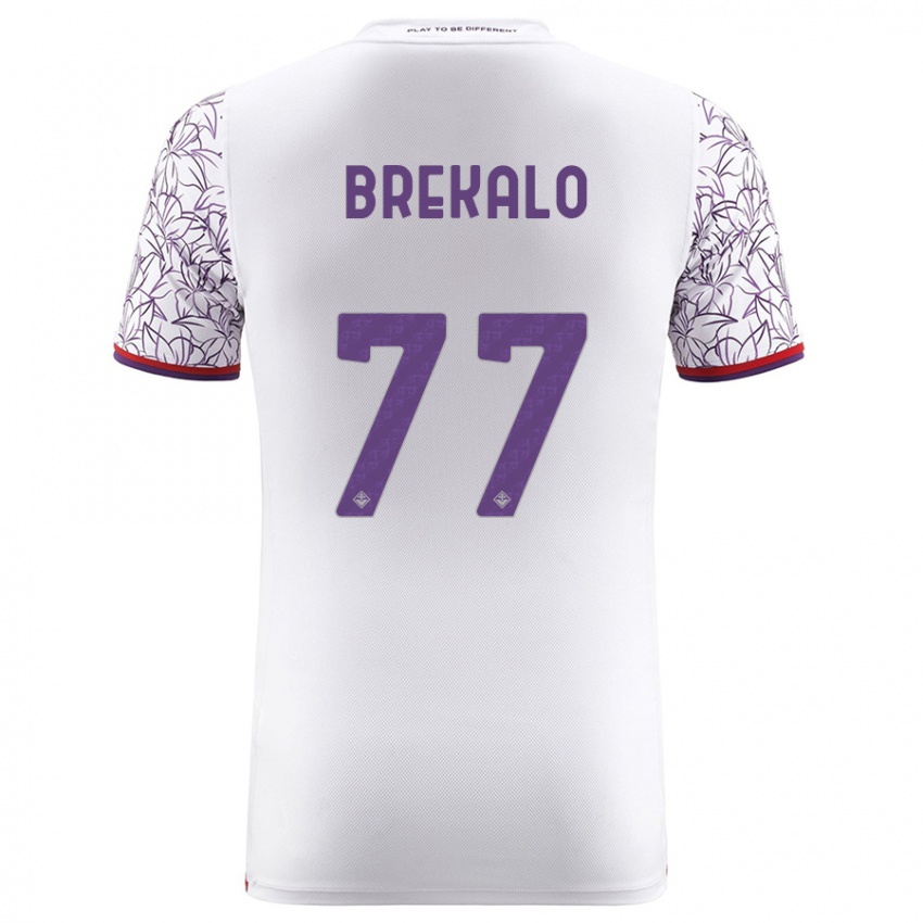 Hombre Camiseta Josip Brekalo #77 Blanco 2ª Equipación 2023/24 La Camisa Perú