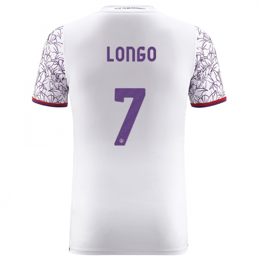 Hombre Camiseta Miriam Longo #7 Blanco 2ª Equipación 2023/24 La Camisa Perú