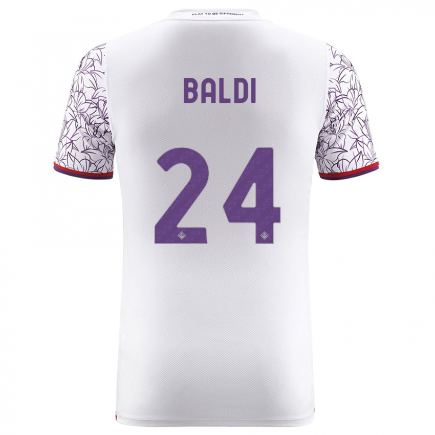 Hombre Camiseta Rachele Baldi #24 Blanco 2ª Equipación 2023/24 La Camisa Perú