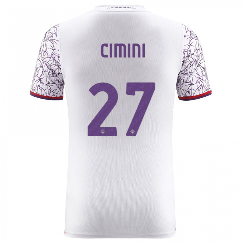 Hombre Camiseta Linda Tucceri Cimini #27 Blanco 2ª Equipación 2023/24 La Camisa Perú