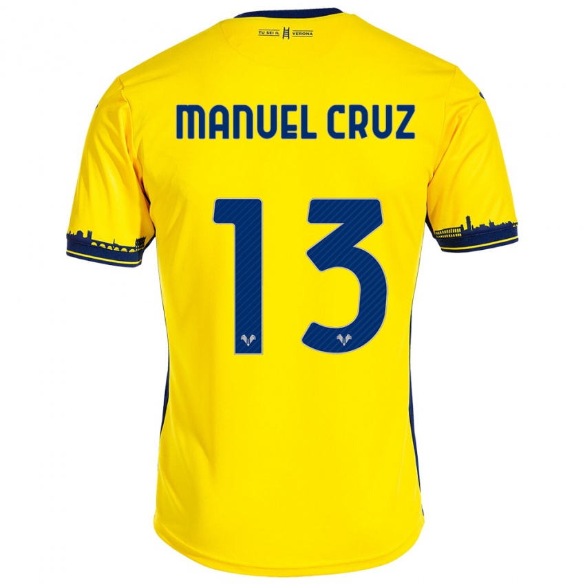 Hombre Camiseta Juan Manuel Cruz #13 Amarillo 2ª Equipación 2023/24 La Camisa Perú