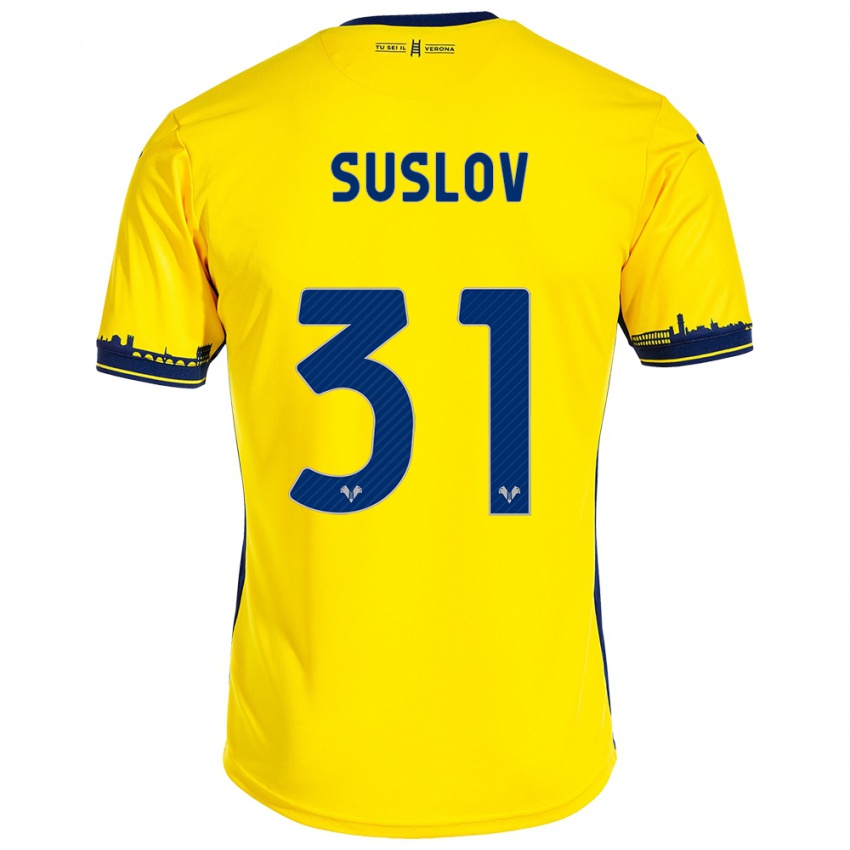 Hombre Camiseta Tomas Suslov #31 Amarillo 2ª Equipación 2023/24 La Camisa Perú