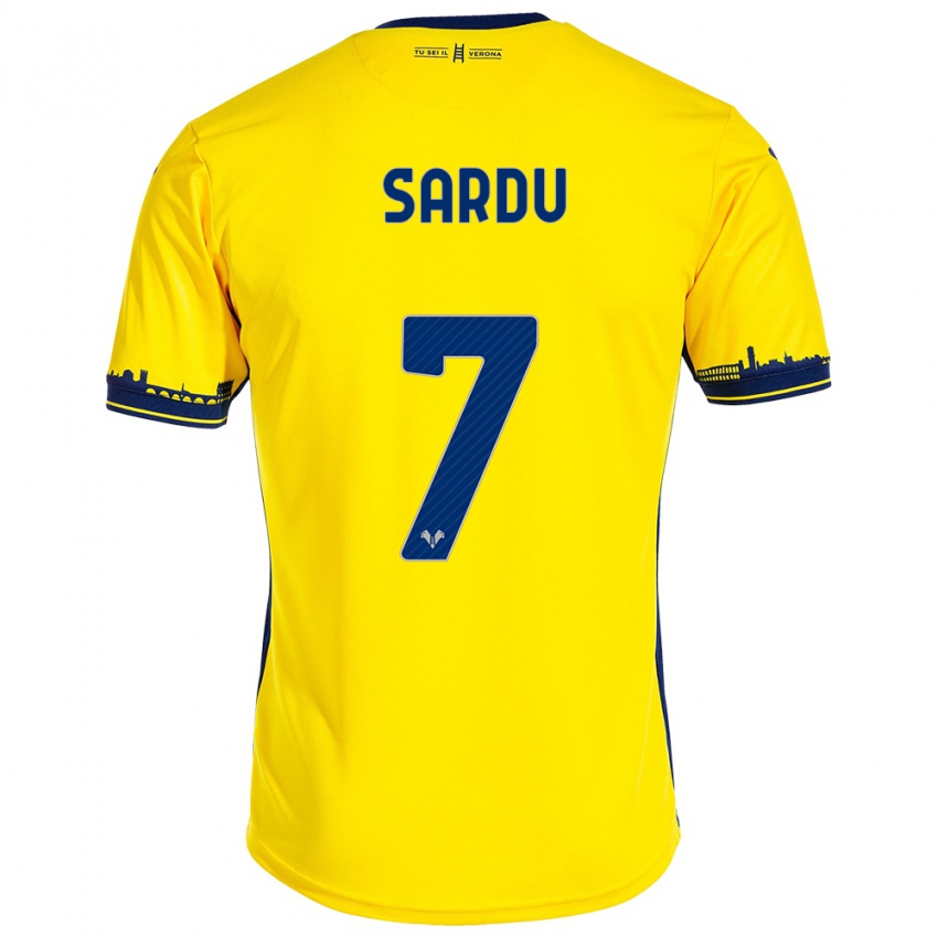 Hombre Camiseta Rosella Sardu #7 Amarillo 2ª Equipación 2023/24 La Camisa Perú