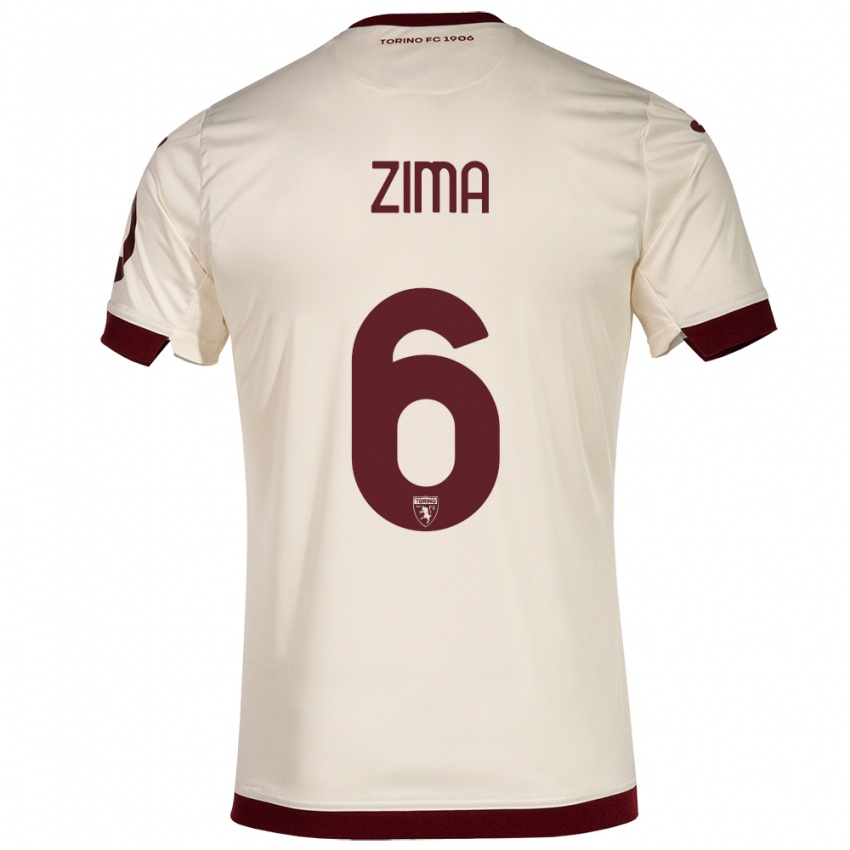 Hombre Camiseta David Zima #6 Champán 2ª Equipación 2023/24 La Camisa Perú