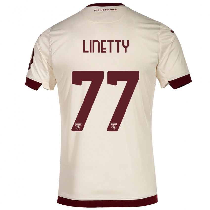 Hombre Camiseta Karol Linetty #77 Champán 2ª Equipación 2023/24 La Camisa Perú