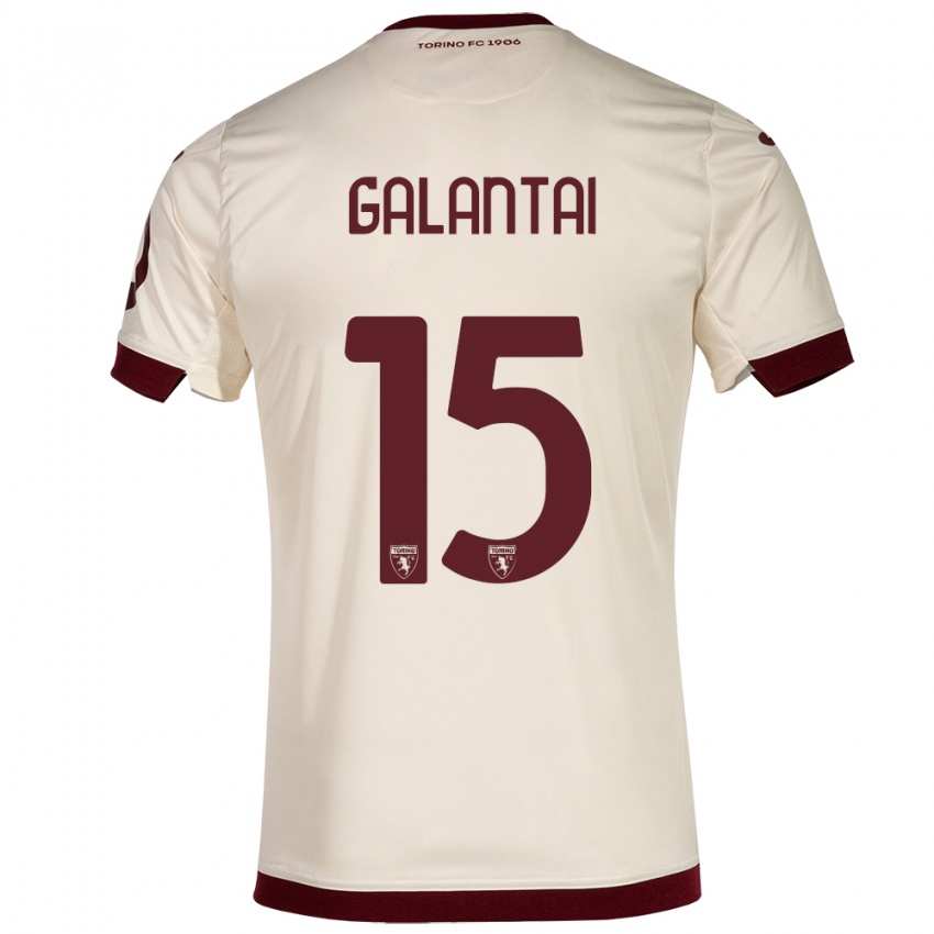 Hombre Camiseta Tamás Galántai #15 Champán 2ª Equipación 2023/24 La Camisa Perú