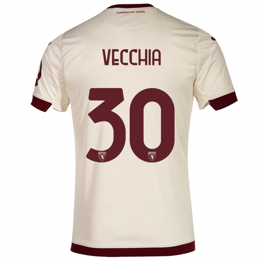 Hombre Camiseta Marco Dalla Vecchia #30 Champán 2ª Equipación 2023/24 La Camisa Perú