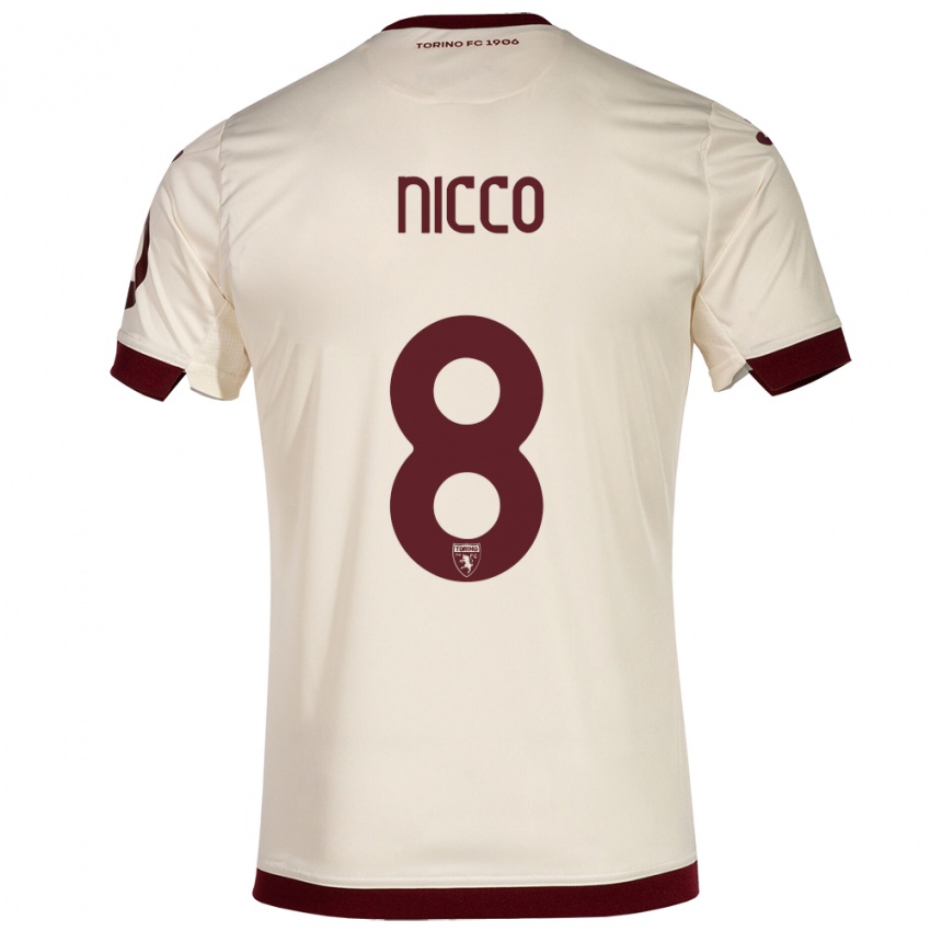 Hombre Camiseta Giada Nicco #8 Champán 2ª Equipación 2023/24 La Camisa Perú