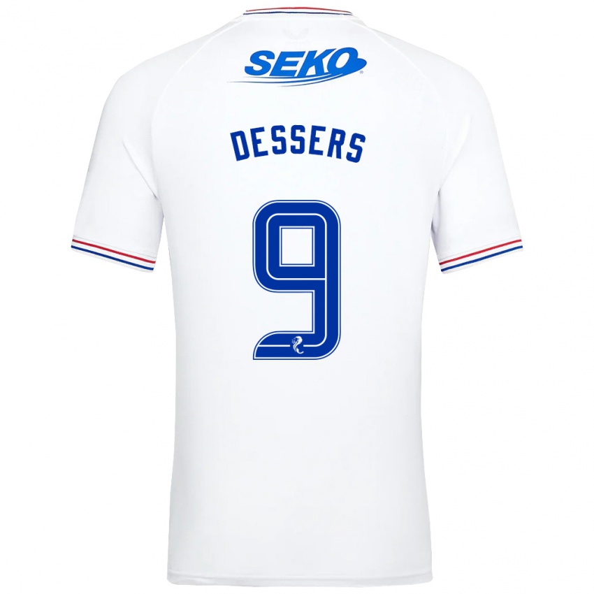 Hombre Camiseta Cyriel Dessers #9 Blanco 2ª Equipación 2023/24 La Camisa Perú