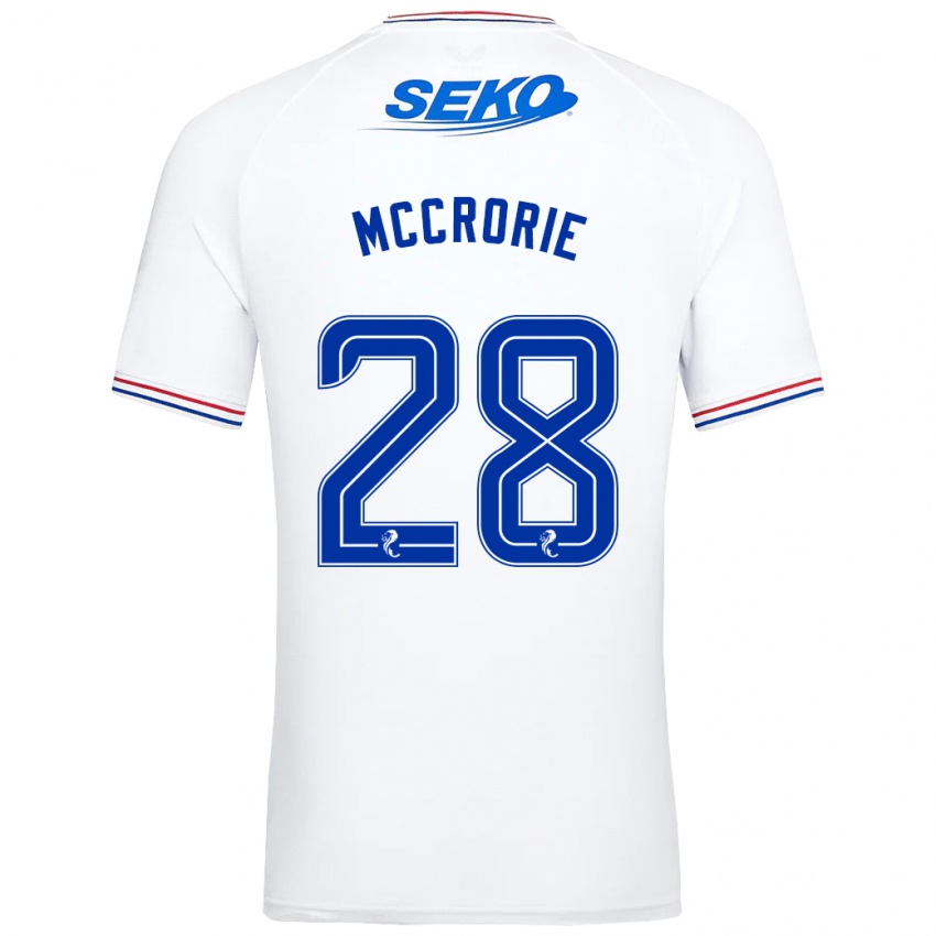 Hombre Camiseta Robby Mccrorie #28 Blanco 2ª Equipación 2023/24 La Camisa Perú