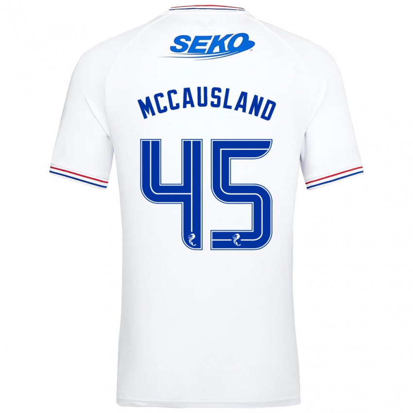 Hombre Camiseta Ross Mccausland #45 Blanco 2ª Equipación 2023/24 La Camisa Perú