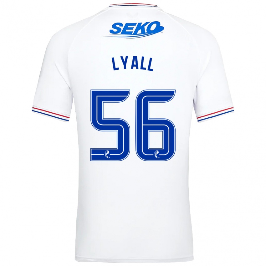 Hombre Camiseta Arron Lyall #56 Blanco 2ª Equipación 2023/24 La Camisa Perú