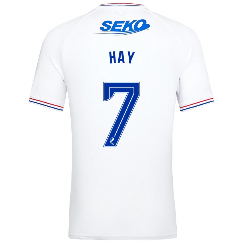 Hombre Camiseta Brogan Hay #7 Blanco 2ª Equipación 2023/24 La Camisa Perú