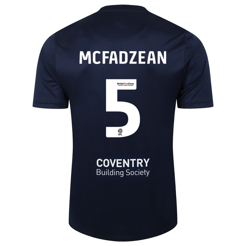 Hombre Camiseta Kyle Mcfadzean #5 Rojo Azul Marino 2ª Equipación 2023/24 La Camisa Perú