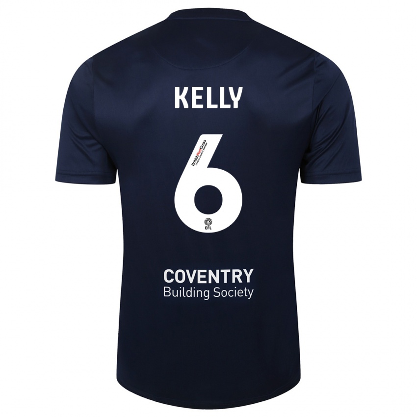 Hombre Camiseta Liam Kelly #6 Rojo Azul Marino 2ª Equipación 2023/24 La Camisa Perú