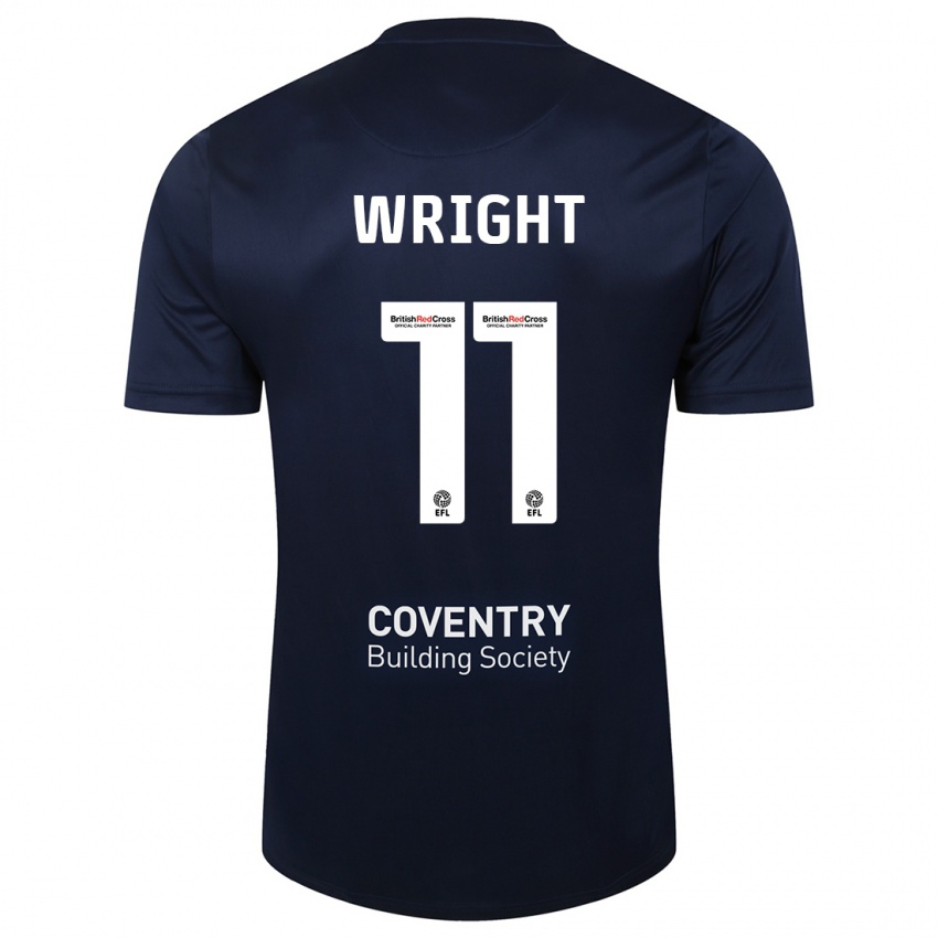 Hombre Camiseta Haji Wright #11 Rojo Azul Marino 2ª Equipación 2023/24 La Camisa Perú