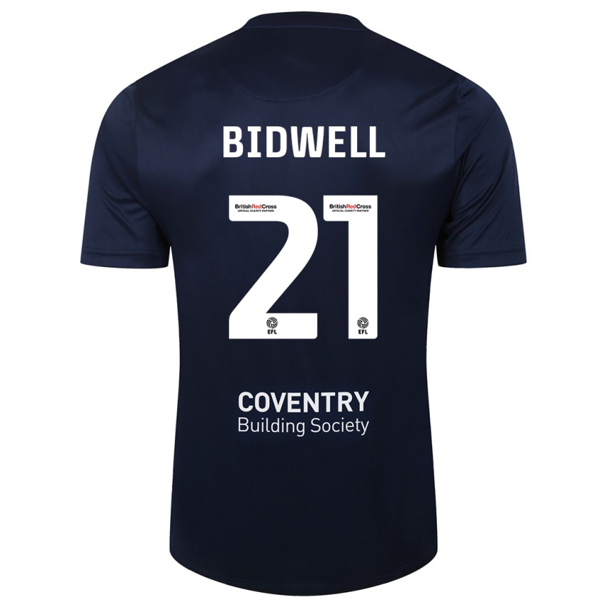 Hombre Camiseta Jake Bidwell #21 Rojo Azul Marino 2ª Equipación 2023/24 La Camisa Perú