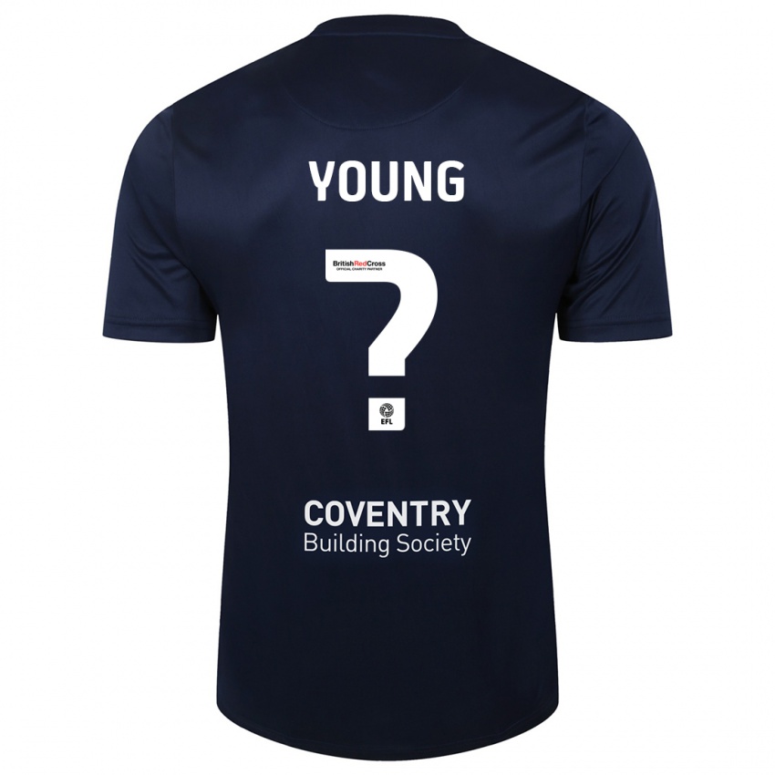 Hombre Camiseta Shay Young #0 Rojo Azul Marino 2ª Equipación 2023/24 La Camisa Perú