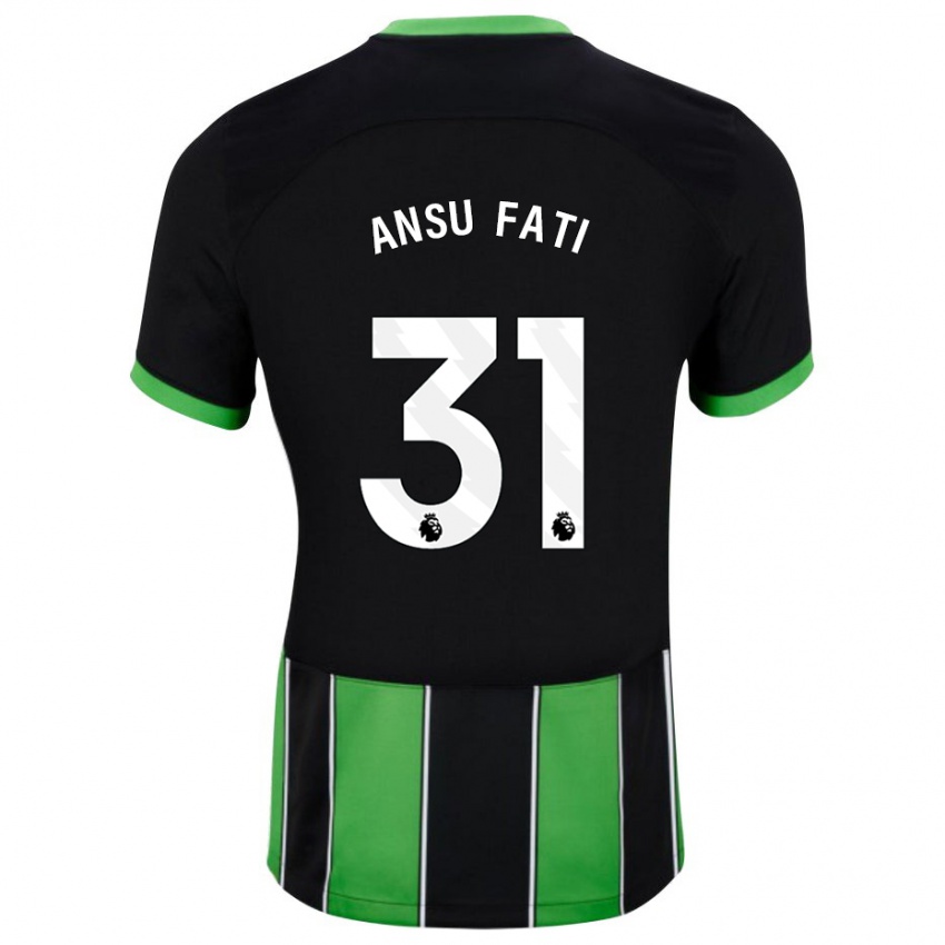 Hombre Camiseta Ansu Fati #31 Verde Negro 2ª Equipación 2023/24 La Camisa Perú