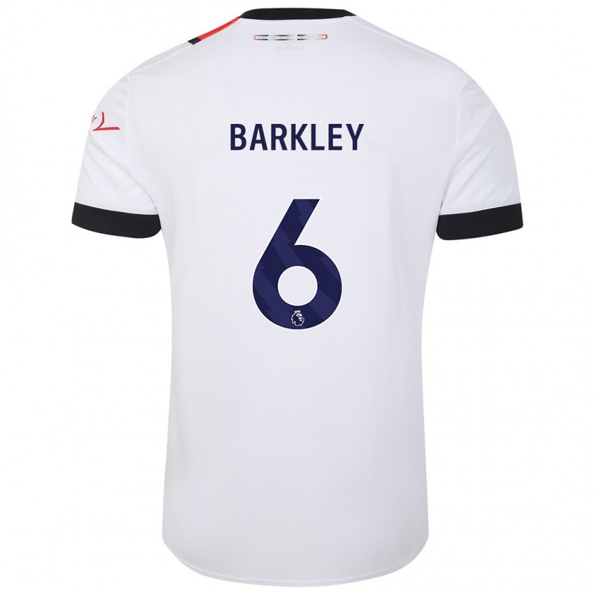 Hombre Camiseta Ross Barkley #6 Blanco 2ª Equipación 2023/24 La Camisa Perú