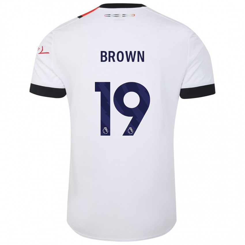 Hombre Camiseta Jacob Brown #19 Blanco 2ª Equipación 2023/24 La Camisa Perú