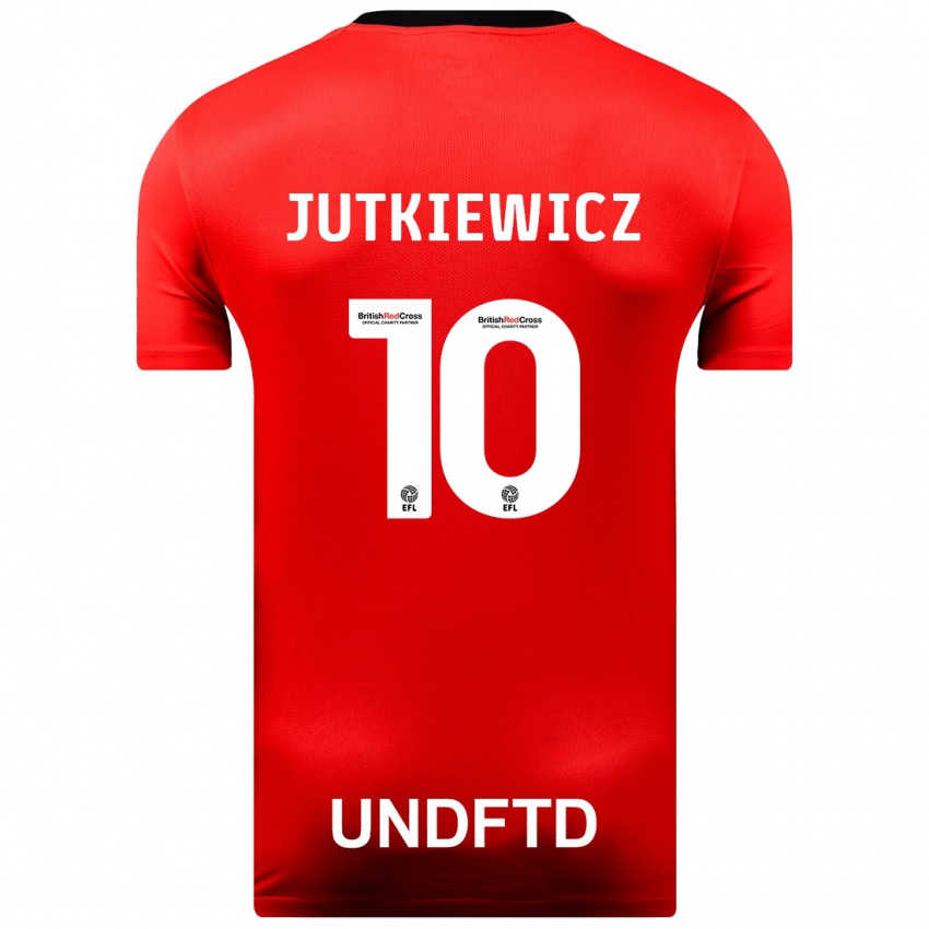 Hombre Camiseta Lukas Jutkiewicz #10 Rojo 2ª Equipación 2023/24 La Camisa Perú