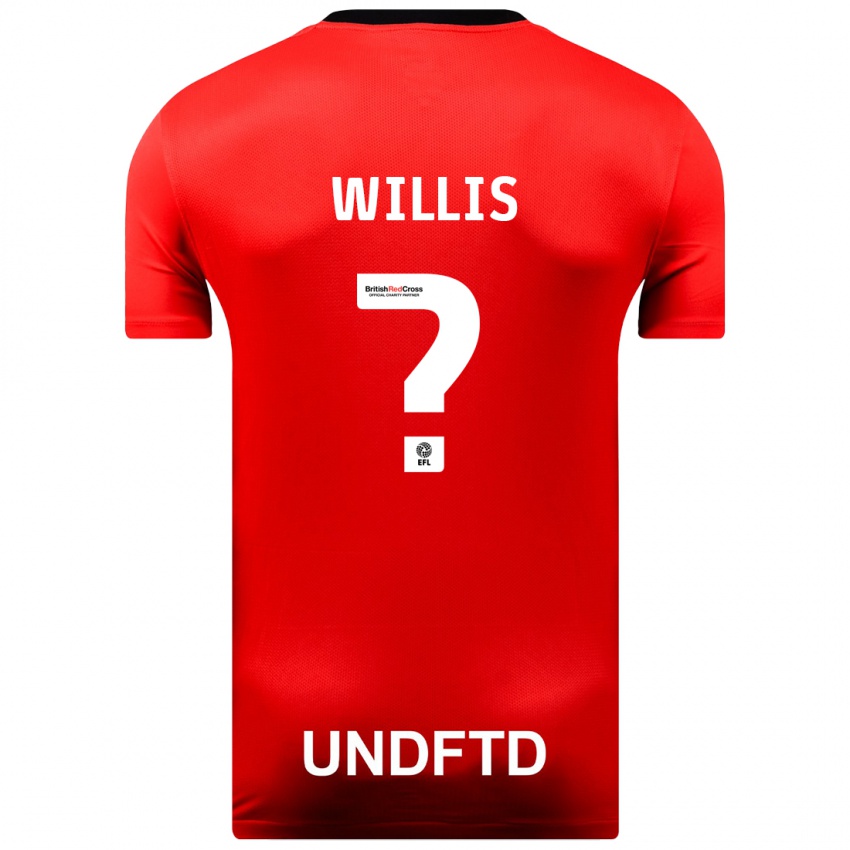 Hombre Camiseta Zach Willis #0 Rojo 2ª Equipación 2023/24 La Camisa Perú