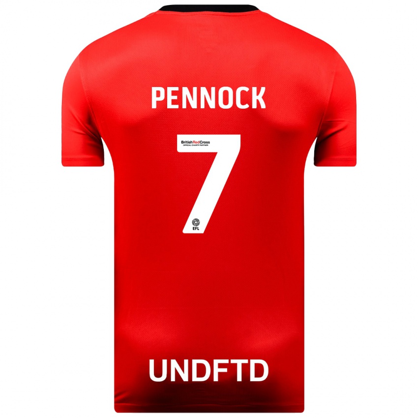 Hombre Camiseta Jade Pennock #7 Rojo 2ª Equipación 2023/24 La Camisa Perú