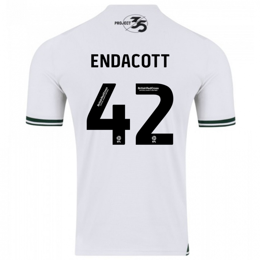 Hombre Camiseta Jack Endacott #42 Blanco 2ª Equipación 2023/24 La Camisa Perú