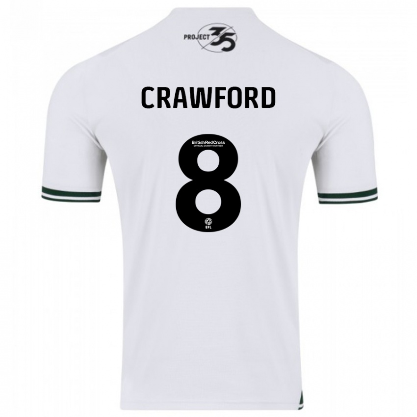 Hombre Camiseta Imy Crawford #8 Blanco 2ª Equipación 2023/24 La Camisa Perú