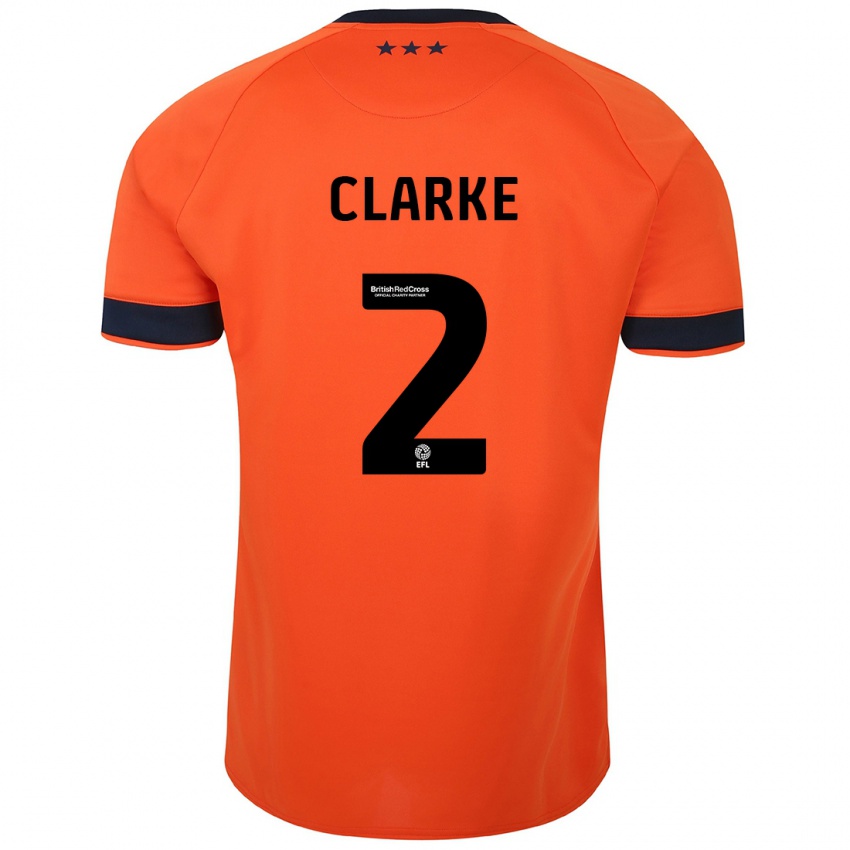 Hombre Camiseta Harry Clarke #2 Naranja 2ª Equipación 2023/24 La Camisa Perú