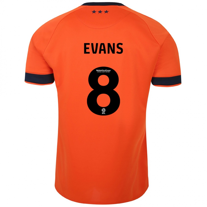 Hombre Camiseta Lee Evans #8 Naranja 2ª Equipación 2023/24 La Camisa Perú