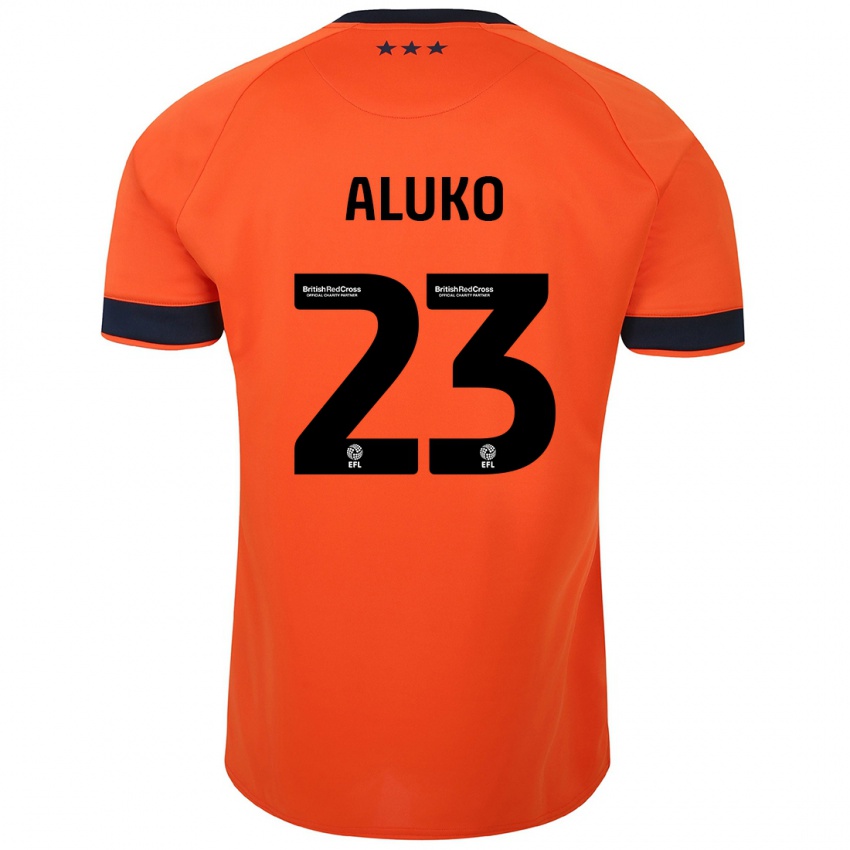 Hombre Camiseta Sone Aluko #23 Naranja 2ª Equipación 2023/24 La Camisa Perú