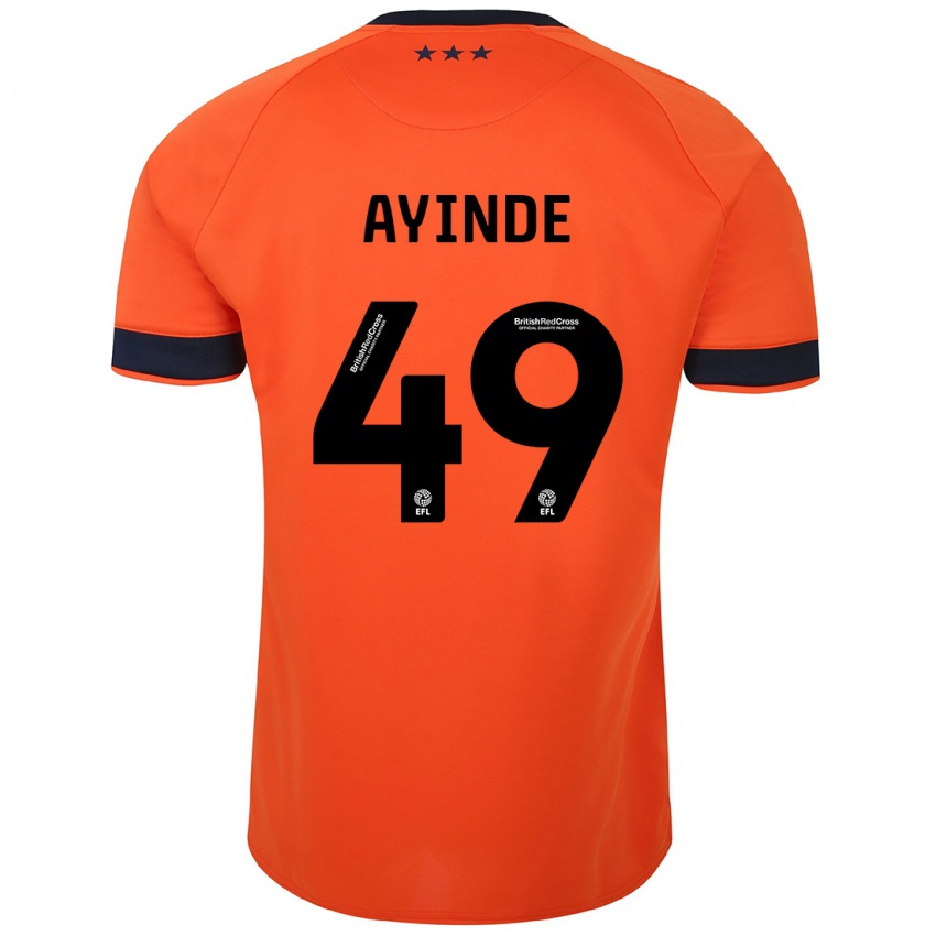 Hombre Camiseta Leon Ayinde #49 Naranja 2ª Equipación 2023/24 La Camisa Perú