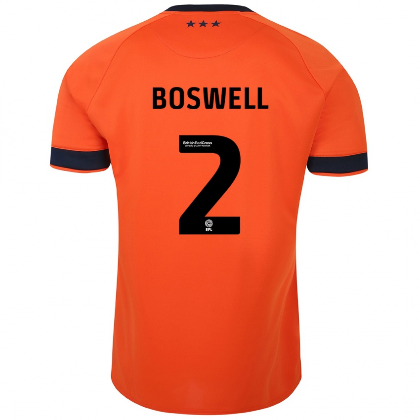 Hombre Camiseta Maria Boswell #2 Naranja 2ª Equipación 2023/24 La Camisa Perú