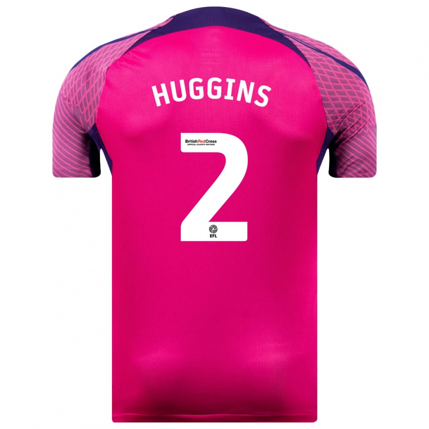 Hombre Camiseta Niall Huggins #2 Morado 2ª Equipación 2023/24 La Camisa Perú