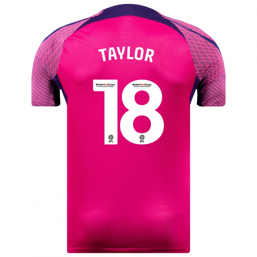 Hombre Camiseta Ellis Taylor #18 Morado 2ª Equipación 2023/24 La Camisa Perú