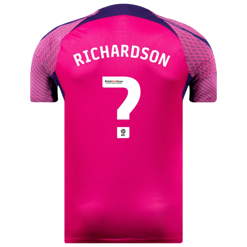 Hombre Camiseta Adam Richardson #0 Morado 2ª Equipación 2023/24 La Camisa Perú