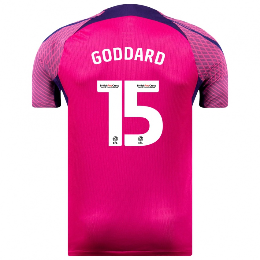 Hombre Camiseta Amy Goddard #15 Morado 2ª Equipación 2023/24 La Camisa Perú