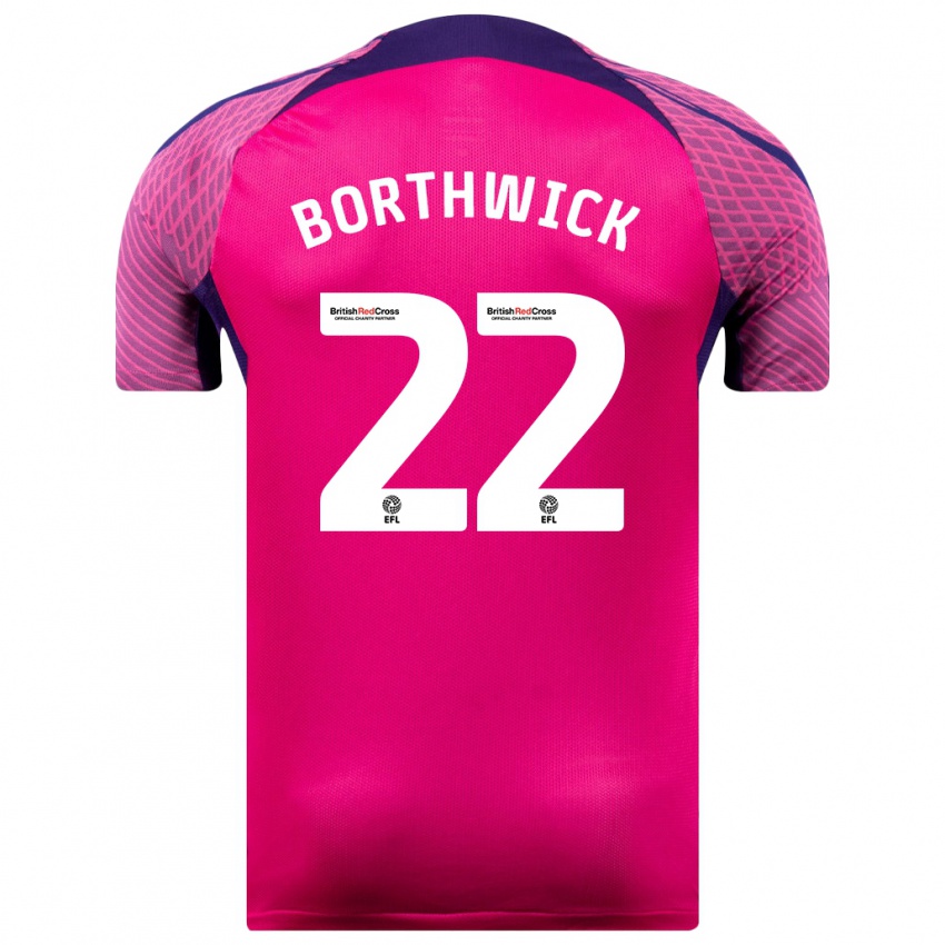 Hombre Camiseta Megan Borthwick #22 Morado 2ª Equipación 2023/24 La Camisa Perú