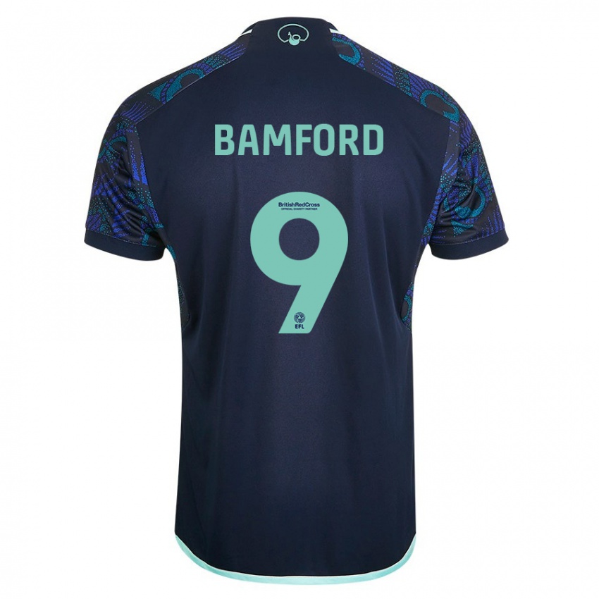 Hombre Camiseta Patrick Bamford #9 Azul 2ª Equipación 2023/24 La Camisa Perú