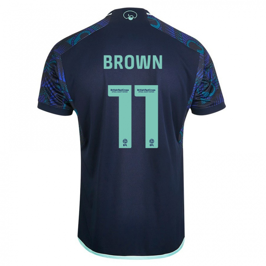 Hombre Camiseta Abbie Brown #11 Azul 2ª Equipación 2023/24 La Camisa Perú