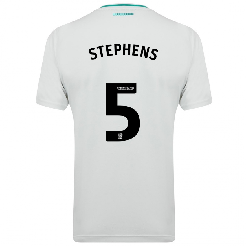 Hombre Camiseta Jack Stephens #5 Blanco 2ª Equipación 2023/24 La Camisa Perú