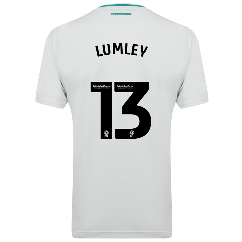 Hombre Camiseta Joe Lumley #13 Blanco 2ª Equipación 2023/24 La Camisa Perú