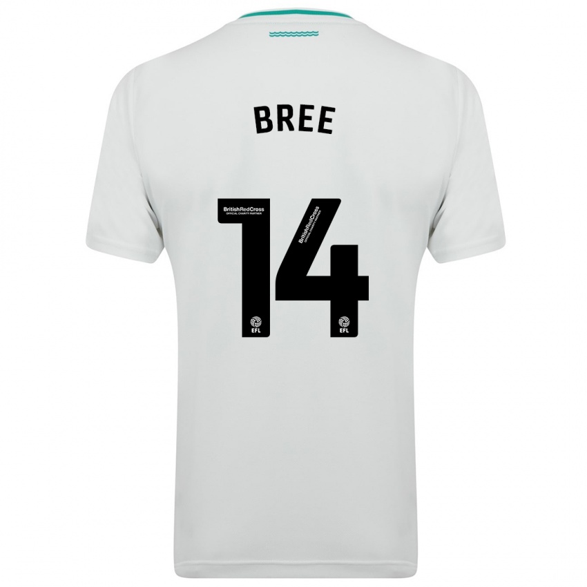 Hombre Camiseta James Bree #14 Blanco 2ª Equipación 2023/24 La Camisa Perú