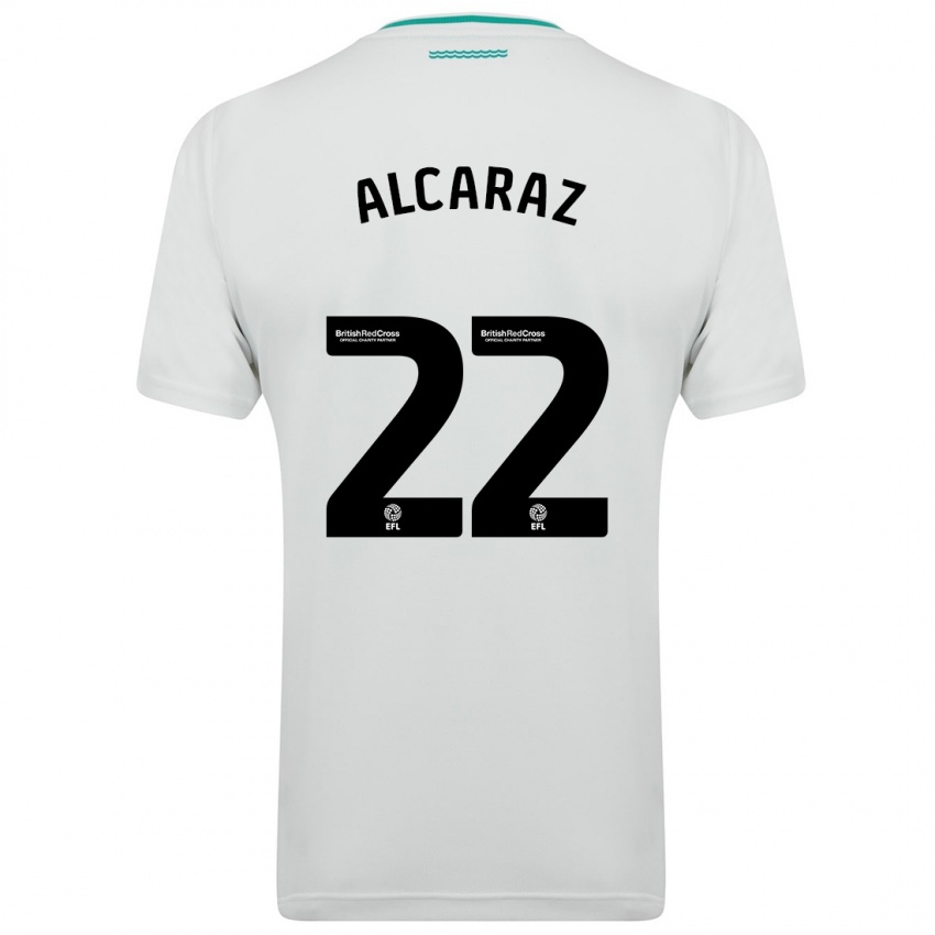 Hombre Camiseta Carlos Alcaraz #22 Blanco 2ª Equipación 2023/24 La Camisa Perú